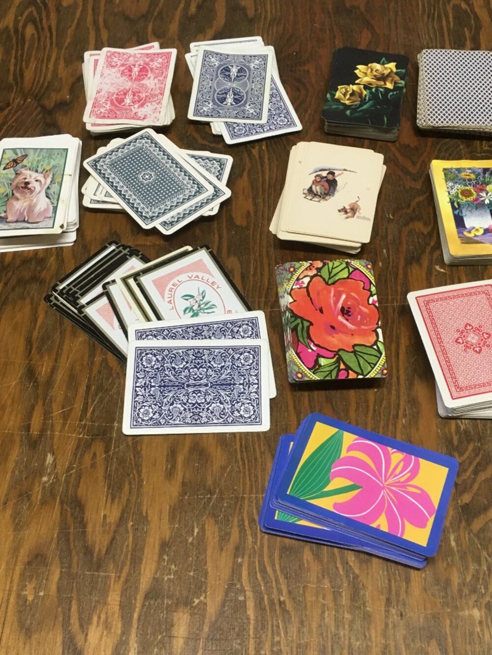 Vintage mixed playing card lot swap cards craft art supplies